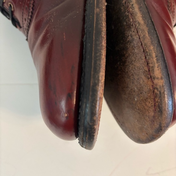 Sebago Men's Red /Burgundy Leather Lace Up Oxford Formal Dress Shoes Size 9 - Picture 8 of 11